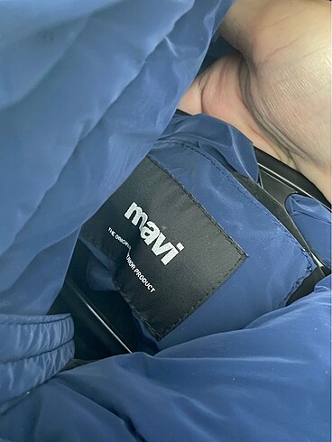 Mavi şişme mont - Görsel 5