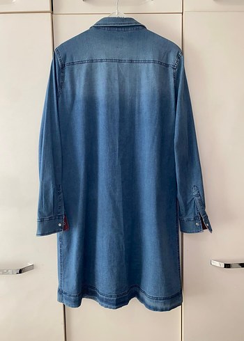 Alvina Düğmeli Mavi Denim Tunik