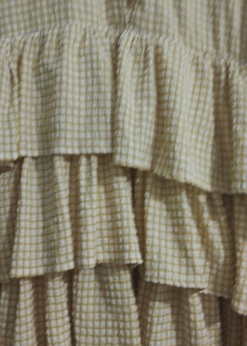 Bej Fırfırlı Hamile Bluzu - Görsel 3