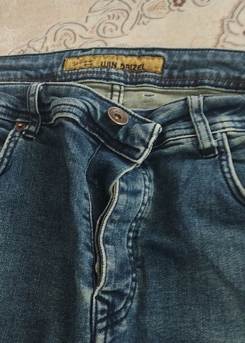 Erkek Gri Mavi Regular Fit Denim Pantolon - Görsel 3