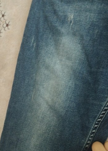 Erkek Gri Mavi Regular Fit Denim Pantolon - Görsel 4