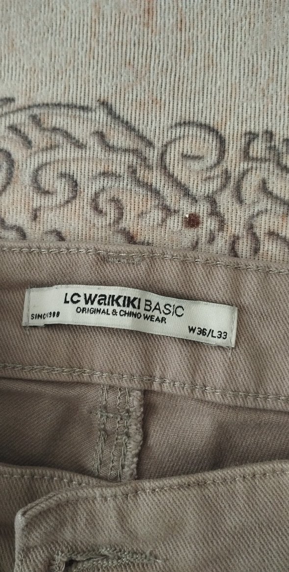 Bej Erkek Normal Kesim Günlük Pantolon - Görsel 3