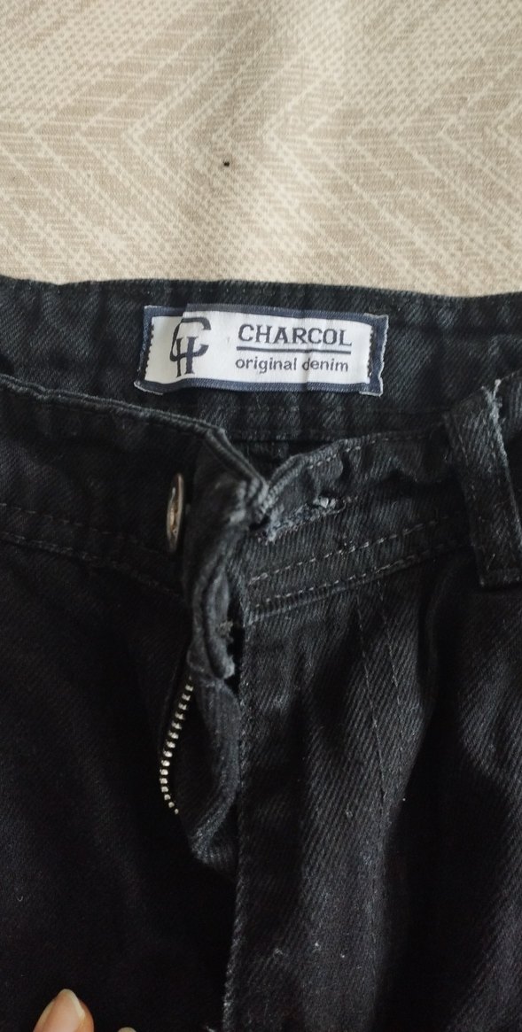 Kadın Siyah Denim Pantolon Pilili - Görsel 2