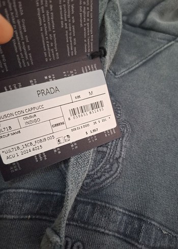 Gri ERKEK Denim Sweatshirt Kapüşonlu - Görsel 5