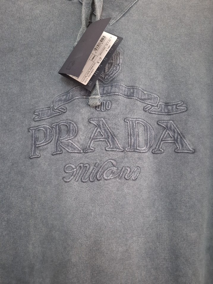 Gri ERKEK Denim Sweatshirt Kapüşonlu - Görsel 2