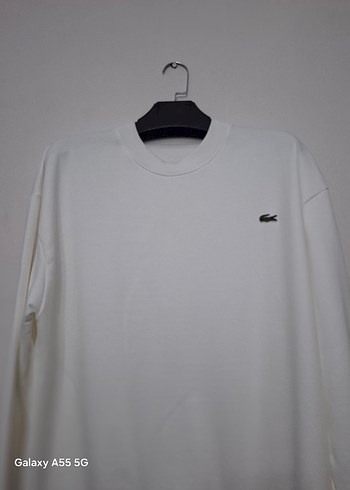 Beyaz Erkek Basic Sweatshirt - Görsel 2