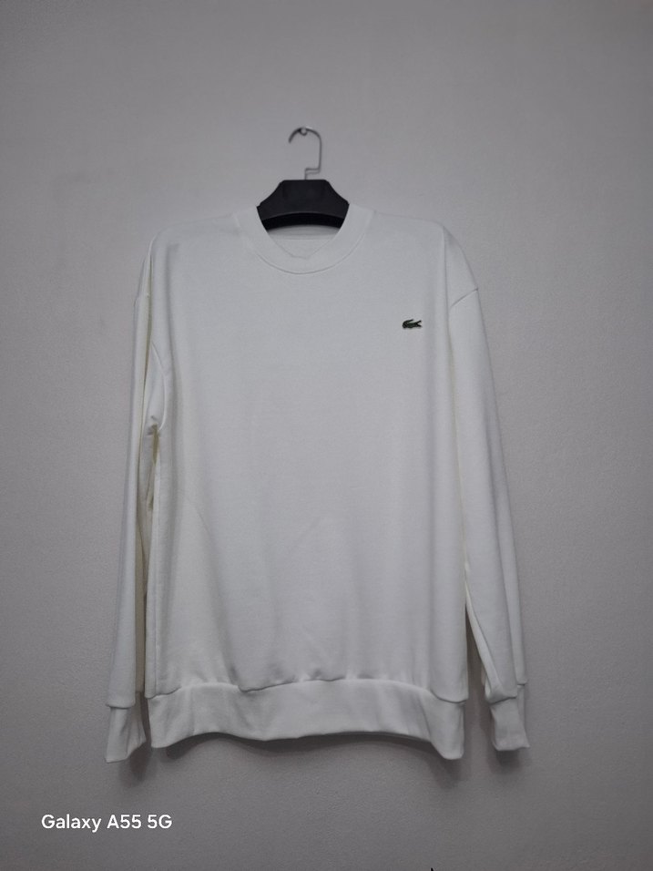 Beyaz Erkek Basic Sweatshirt - Görsel 4