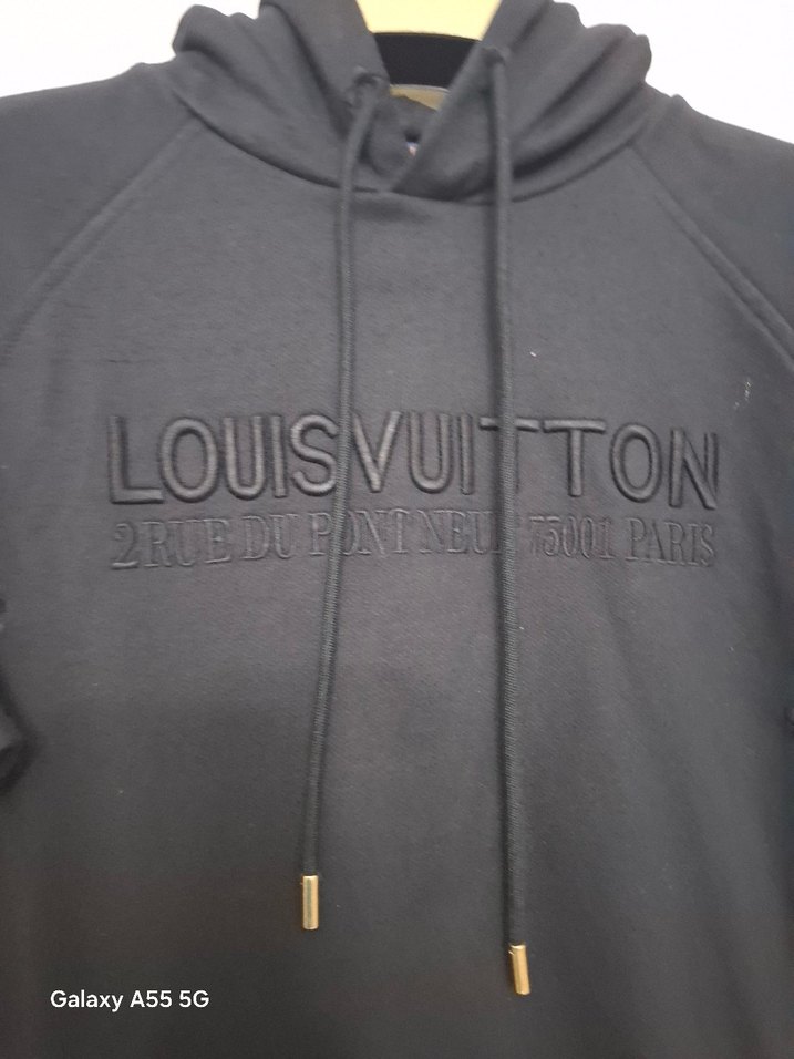 Louis Vuitton Siyah Kapüşonlu Erkek Sweatshirt - Görsel 2