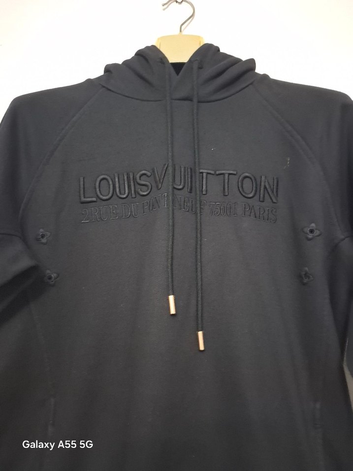 Louis Vuitton Siyah Kapüşonlu Erkek Sweatshirt - Görsel 4