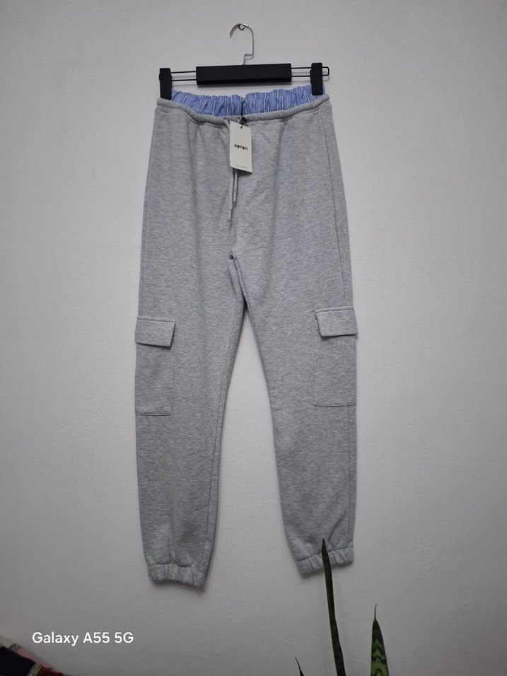 Gri Bel Bantlı Erkek Outdoor Eşofman - Görsel 5