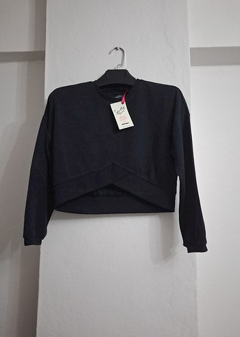 Siyah Pamuklu Hamile Tişörtü, Uzun Kollu, Rahat - Görsel 3