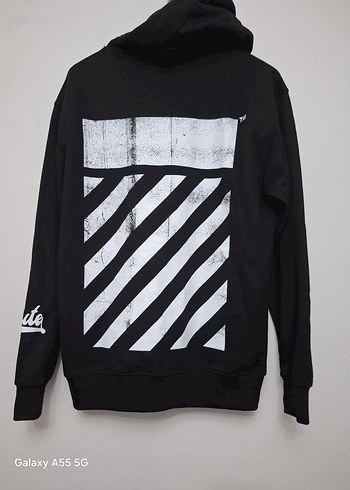 Siyah Kapüşonlu Kadın Sweatshirt - Görsel 3