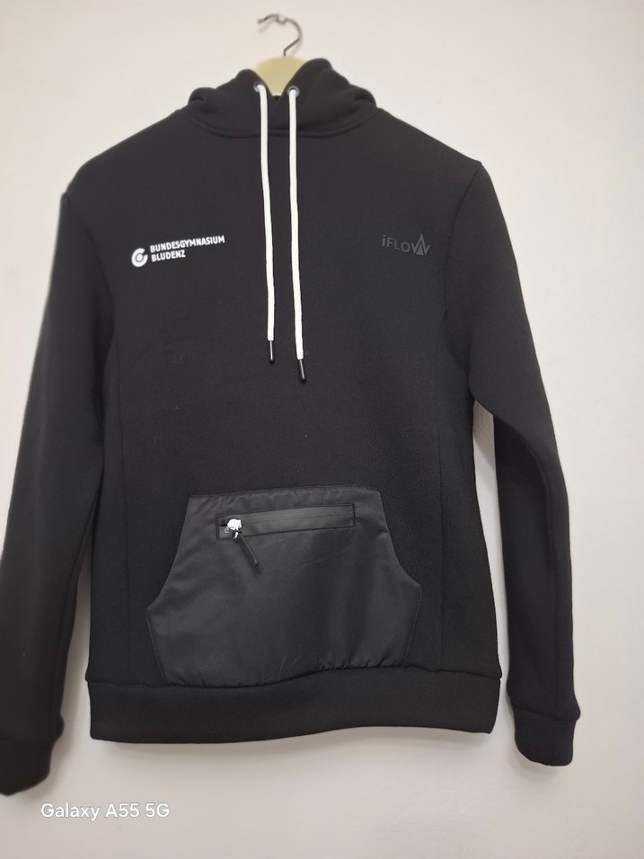 Siyah Kadın Fermuarlı Sweatshirt - Görsel 2