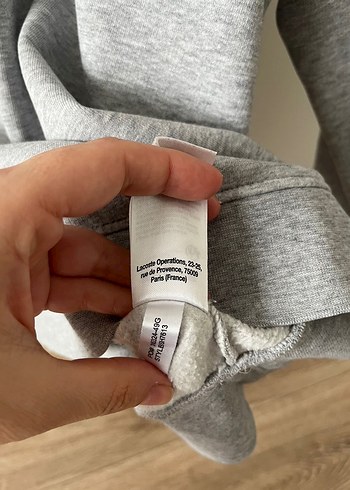 Lacoste Gri Sweatshirt L Beden Orjinal - Görsel 4