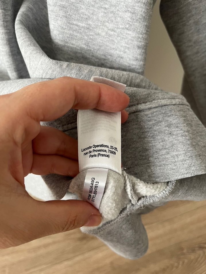 Lacoste Gri Sweatshirt L Beden Orjinal - Görsel 4