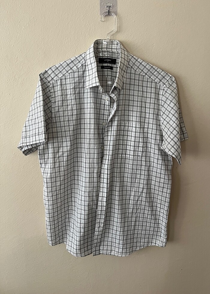 LC Waikiki XL Ekose Kısa Kollu Gömlek - Görsel 2