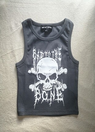 New girl order streetwear skull crop 