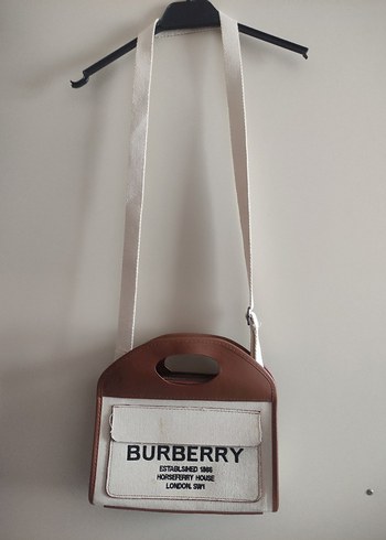 Burberry Baskılı Kahverengi Omuz Çantası