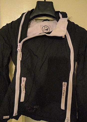 Fermuarlı Siyah Biker cocuk Ceket - Görsel 3