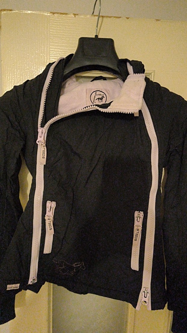 Fermuarlı Siyah Biker cocuk Ceket - Görsel 3