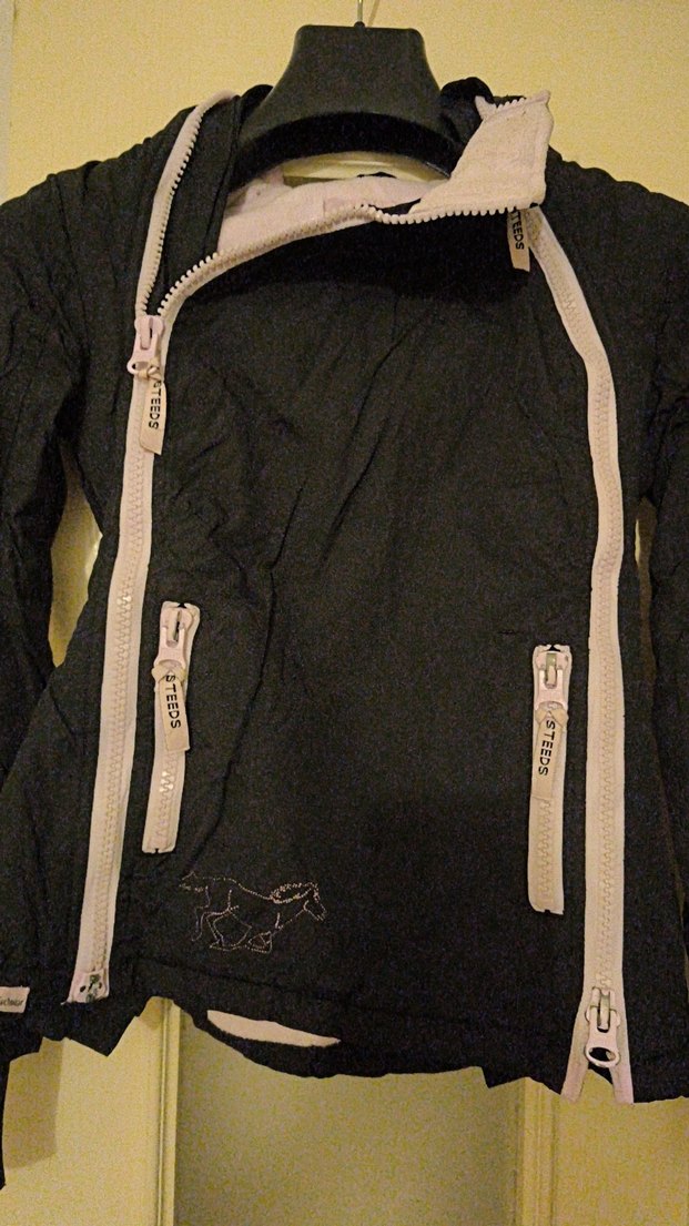 Fermuarlı Siyah Biker cocuk Ceket - Görsel 2