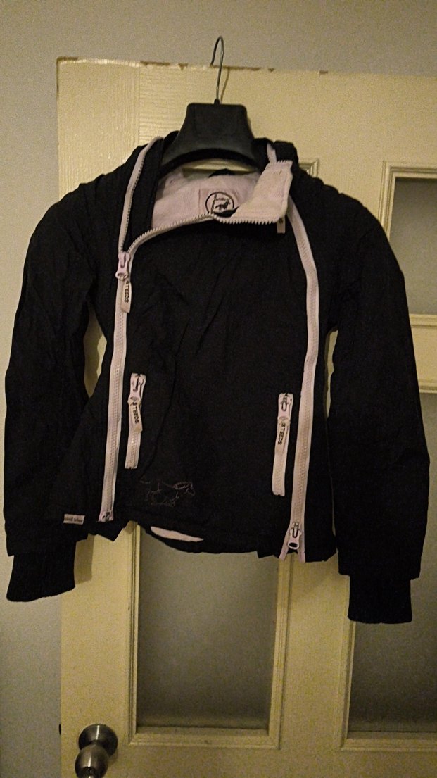 Fermuarlı Siyah Biker cocuk Ceket - Görsel 4