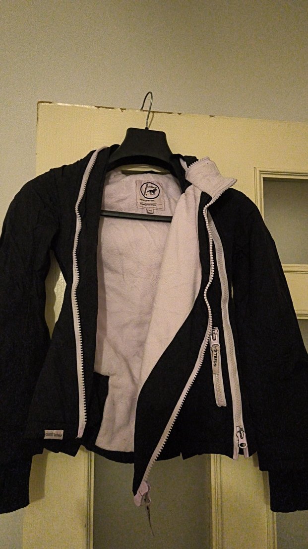 Fermuarlı Siyah Biker cocuk Ceket - Görsel 5