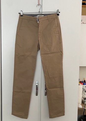 15-16 Yaş Beden Bej Erkek Regular Fit Pantolon