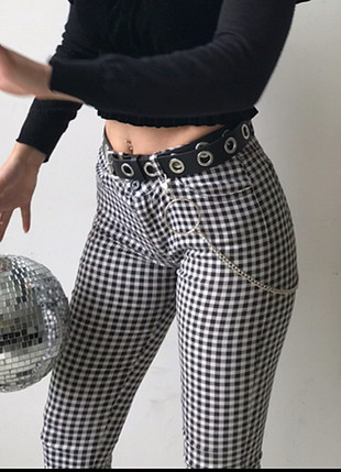Asos kareli pantolon 