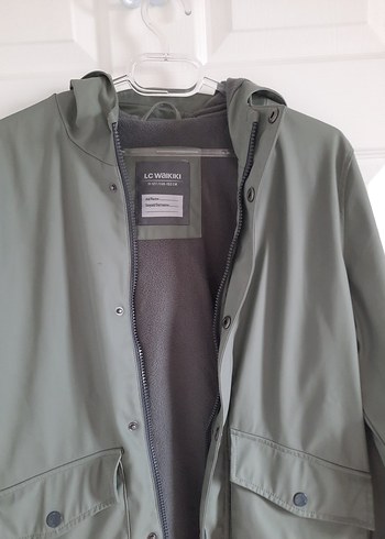 Gri Midi Erkek Yağmurluk Kemerli - Görsel 2