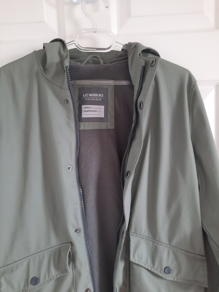 Gri Midi Erkek Yağmurluk Kemerli - Görsel 2