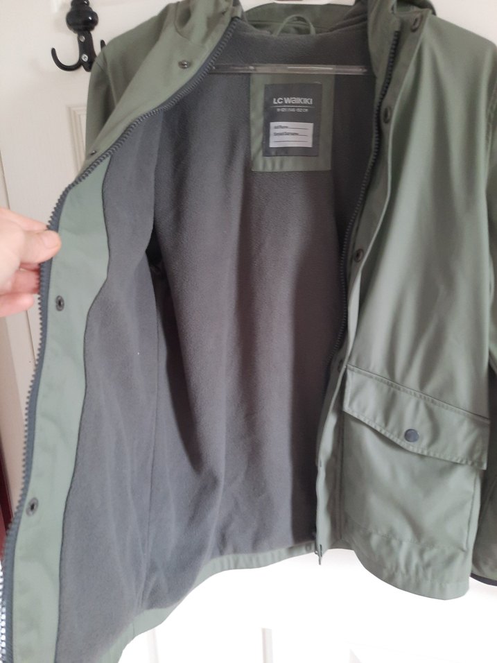 Gri Midi Erkek Yağmurluk Kemerli - Görsel 4