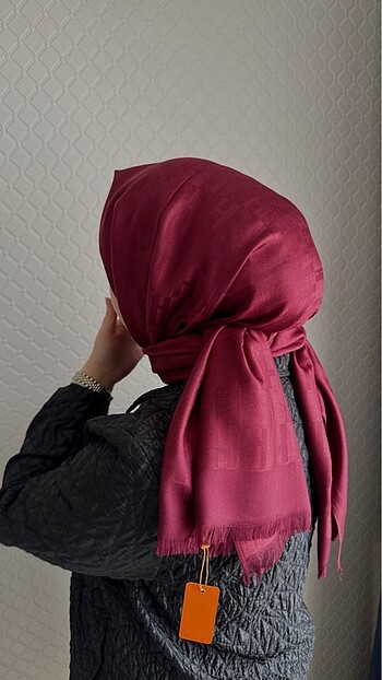 Beden Hermes bordo kaşmir ipek şal