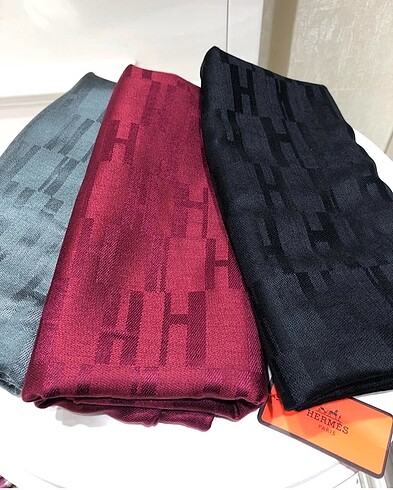 Hermes Hermes bordo kaşmir ipek şal