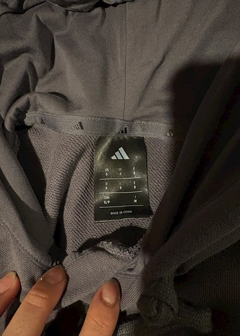 Gri Kapüşonlu Kadın Sweatshirt - Görsel 2