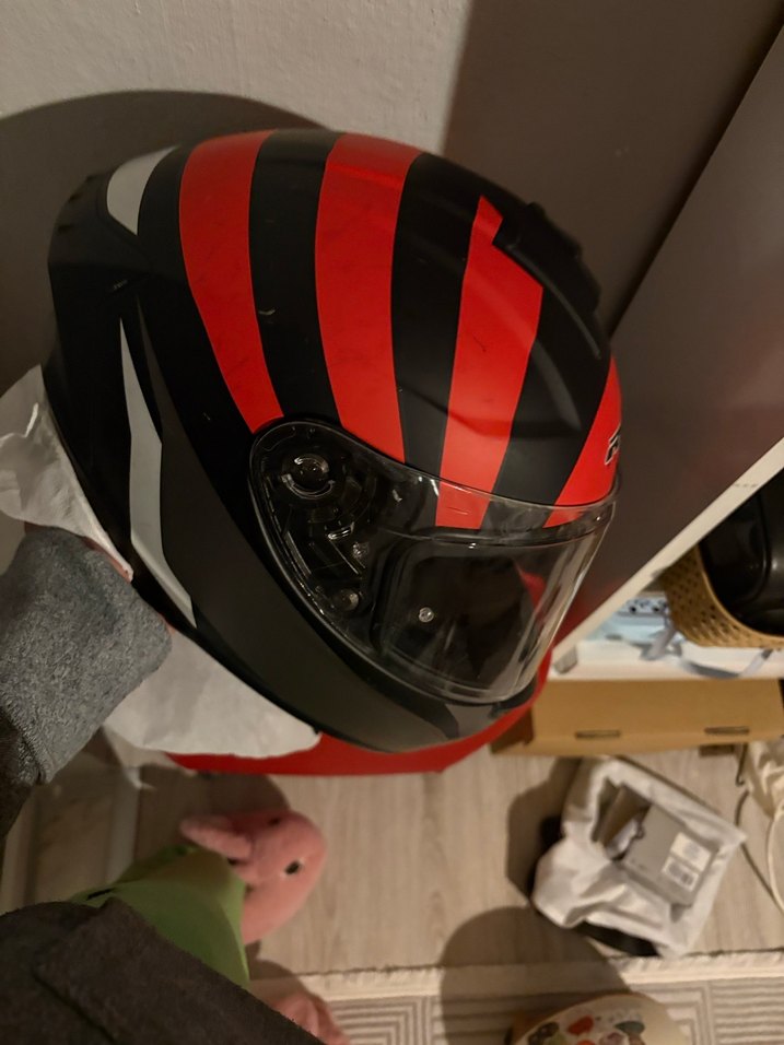 Kırmızı Parlak RS2 Biker Motosiklet Kaskı - Görsel 2