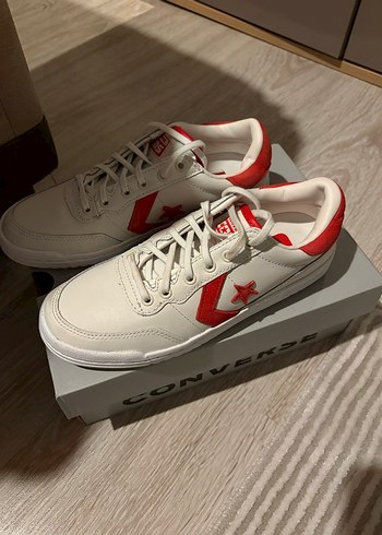 Beyaz Kırmızı Converse Yüksek Topuklu Spor Ayakkabı - Görsel 5