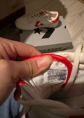 Beyaz Kırmızı Converse Yüksek Topuklu Spor Ayakkabı - Görsel 6