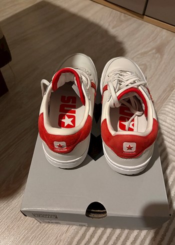 Beyaz Kırmızı Converse Yüksek Topuklu Spor Ayakkabı - Görsel 2