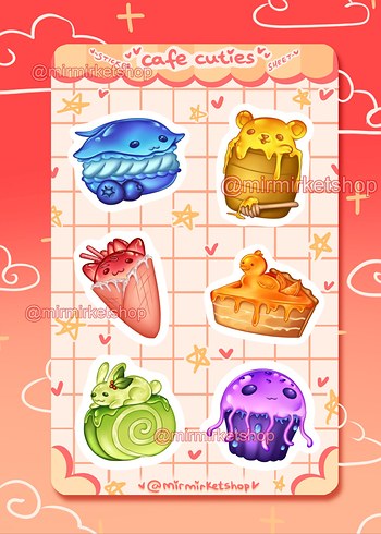Beden Cafe Cuties Sticker Paketi