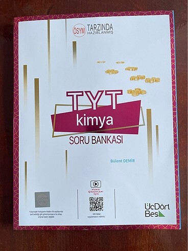 Üç dört beş yayınları tyt kimya kitabı