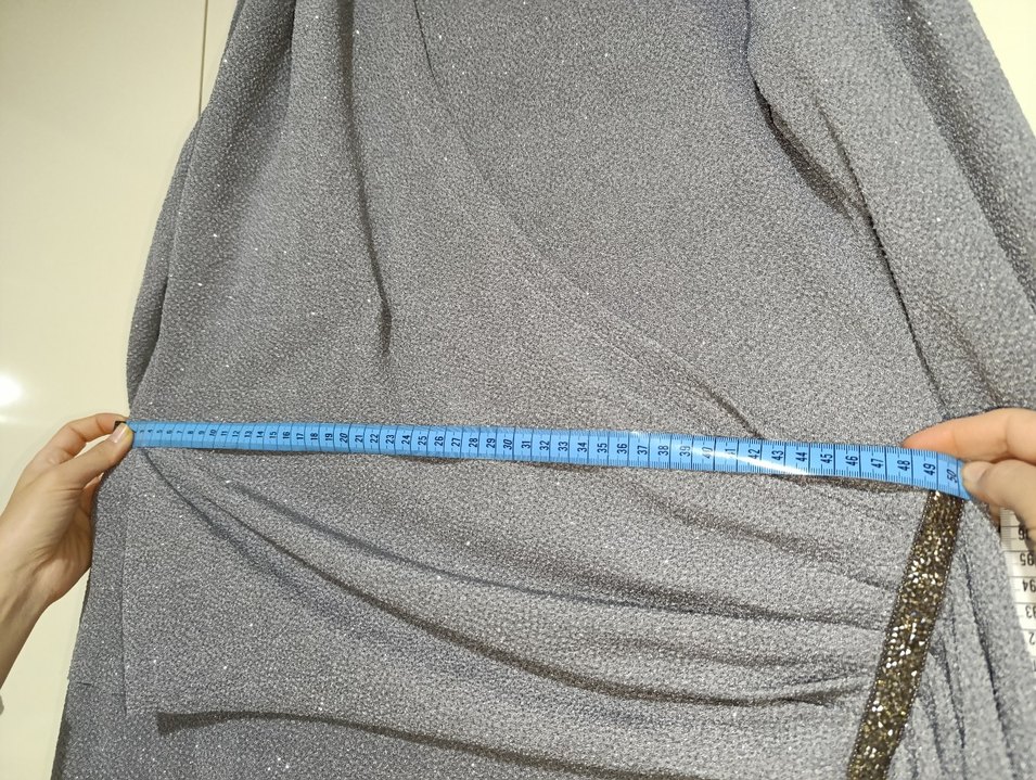 Gri Uzun Kollu Drapeli Kadın Elbise - Görsel 5