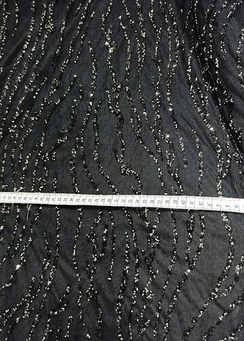 Siyah Uzun Abiye Elbise Drapeli - Görsel 6