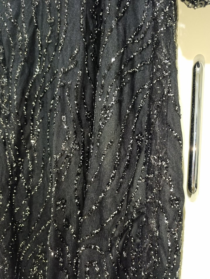 Siyah Uzun Abiye Elbise Drapeli - Görsel 5