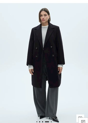 MANGO Çift Düğmeli Kaban koyu lacivert - Görsel 2