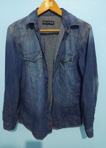 Mavi Kadın Denim Ceket, Düğmeli, Uzun Kollu
