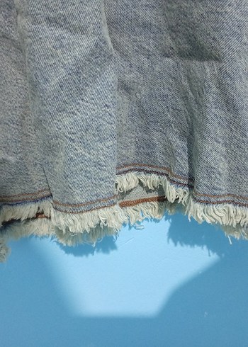 Kadın Gri Kot Midi Salopet - Görsel 4