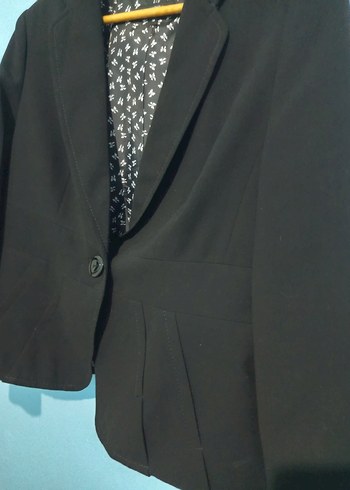 Düğmeli Siyah Kadın Blazer Ceket - Görsel 3