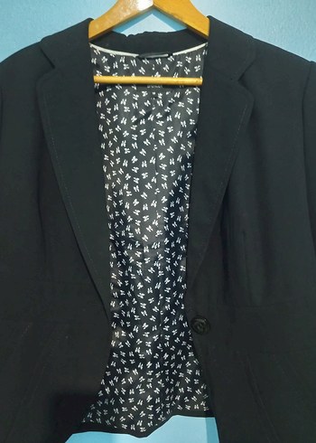 Düğmeli Siyah Kadın Blazer Ceket - Görsel 6