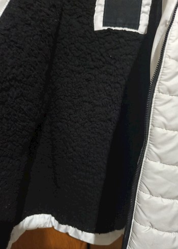 Fermuarlı Beyaz Erkek Kışlık Mont - Görsel 12